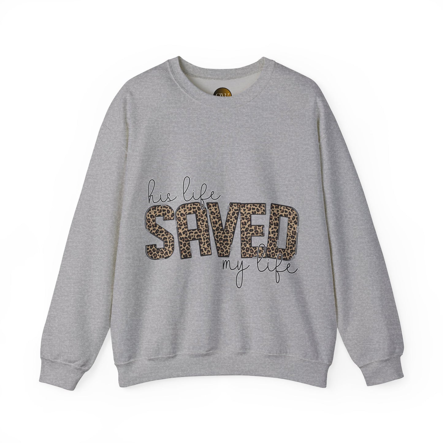 'Saved My Life' Leopard Print Sweatshirt