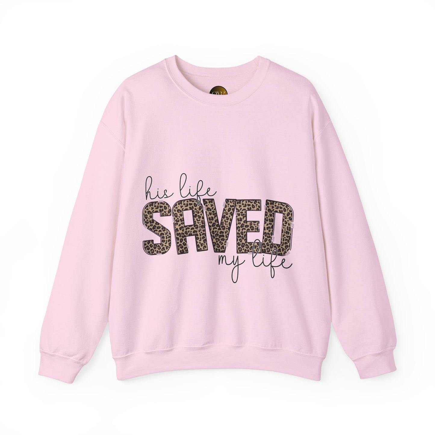'Saved My Life' Leopard Print Sweatshirt