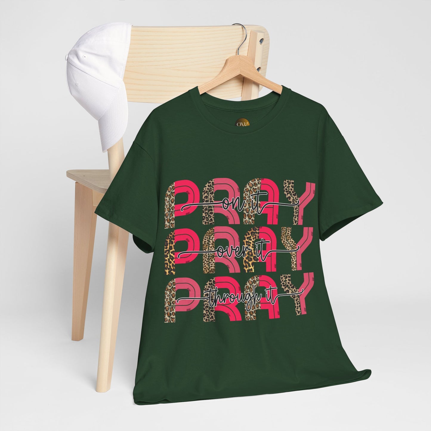 Unisex Heavy Cotton Tee - "PRAY" Graphic Tee for Faith & Spirituality