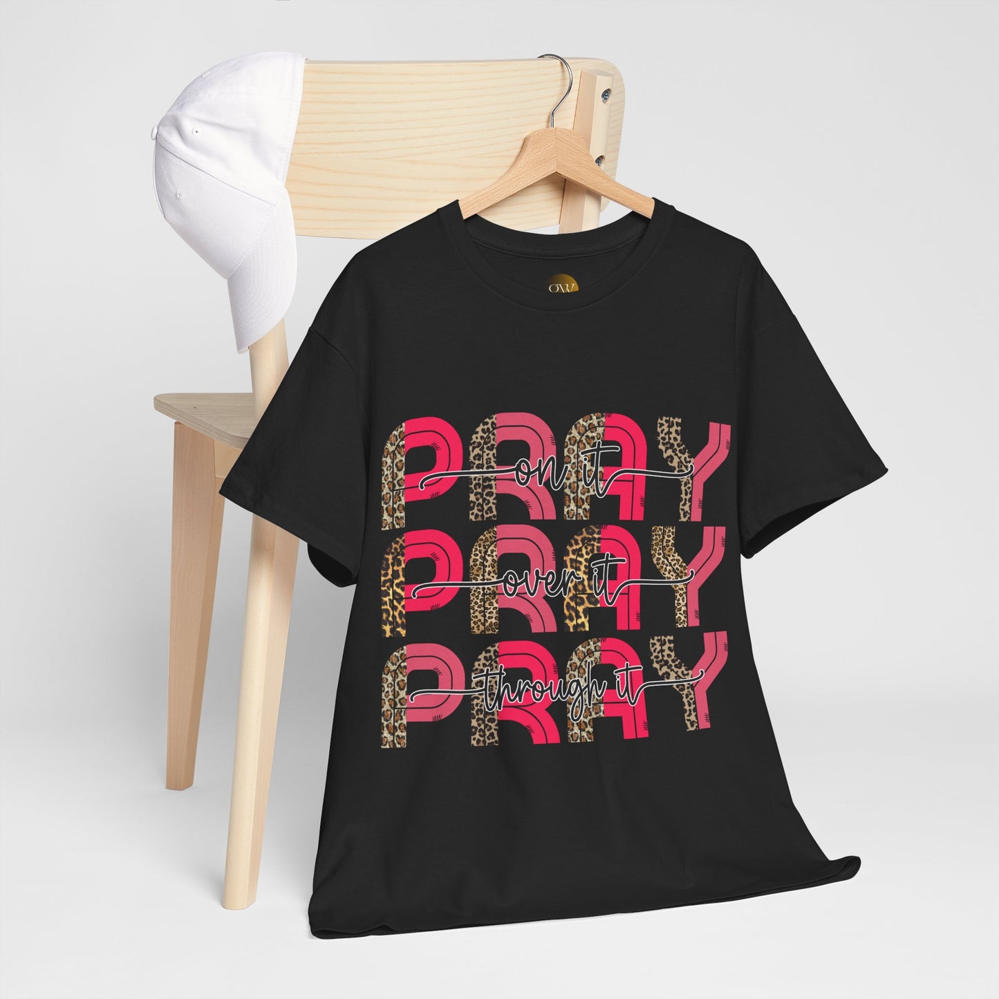 Unisex Heavy Cotton Tee - "PRAY" Graphic Tee for Faith & Spirituality
