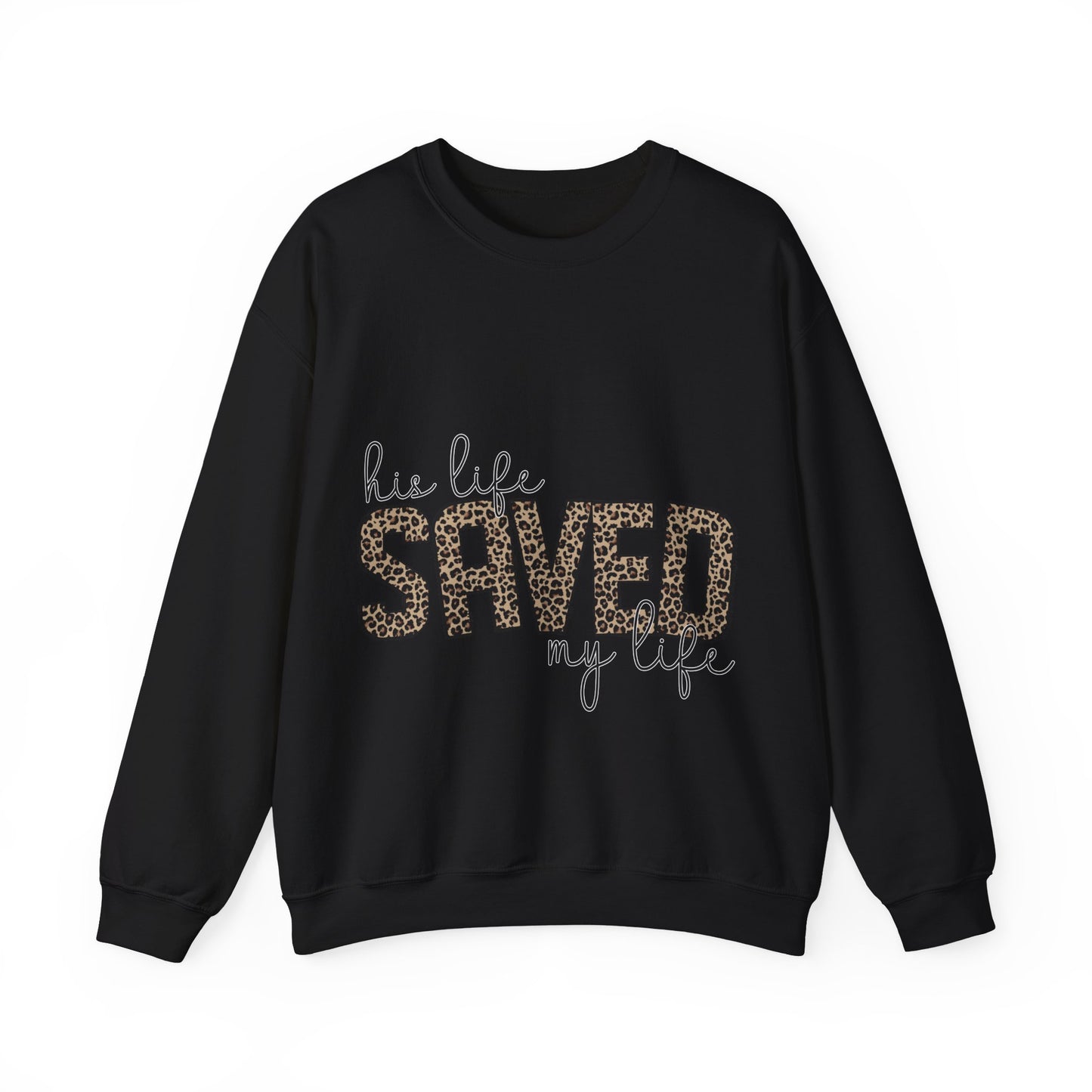 'Saved My Life' Leopard Print Sweatshirt