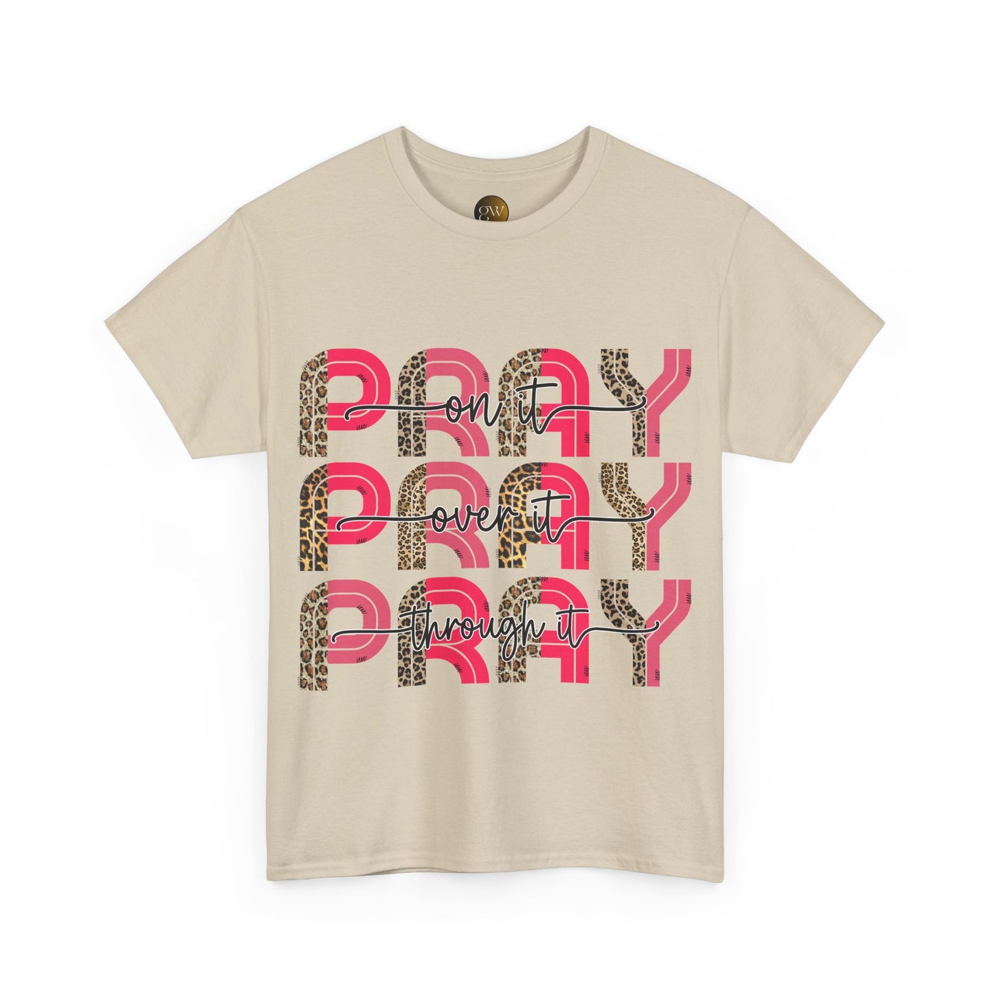 Unisex Heavy Cotton Tee - "PRAY" Graphic Tee for Faith & Spirituality